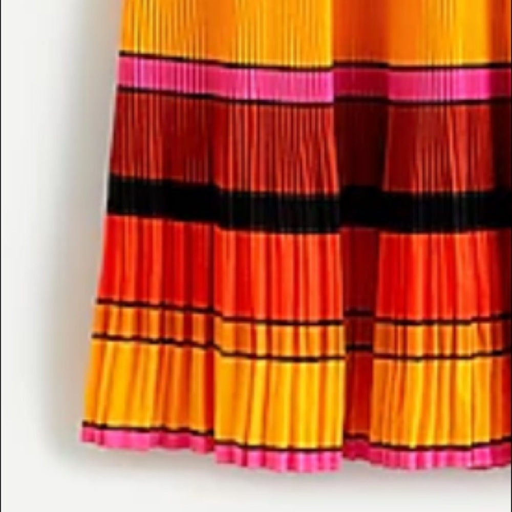 J Crew Straight-pleat skirt in multistripe  NWT - Picture 2 of 8